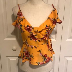 H&M Floral Wrap Top